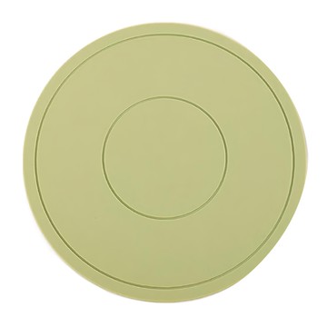 小麥購物 雙面矽膠隔熱墊 條紋款 G755 直徑15.4cm 93g  3片  青草綠