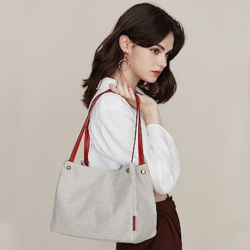 ZODENCE DION德國帆布長方肩背包 貴族白