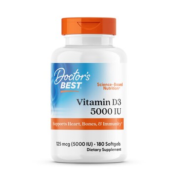 Doctor's Best Vitamin D3 5000 IU - 180 Softgels