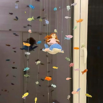 桃園出貨✨ 新款【海嶼你】小魚風鈴diy扭扭棒掛飾夢幻海洋總動員吊飾手工材料包