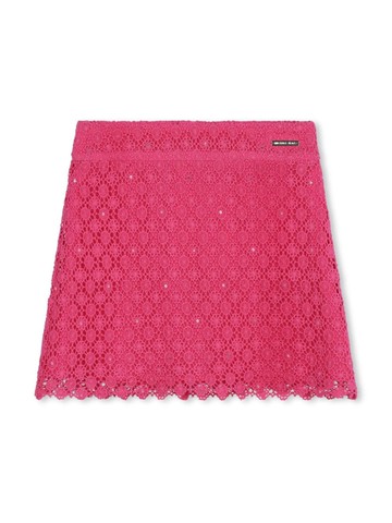 Michael Kors Kids - floral-lace cotton skirt - kids - Cotton - 10 yrs - Pink