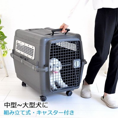ペットキャリー PR80 XL キャスター ハンドル 大型犬 キャリーケース ハードキャリー クレート  返品キャンセル不可 IATA基準