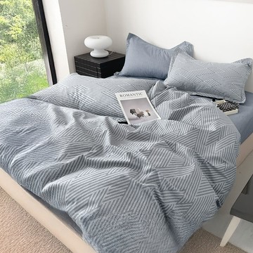 床包被套組(薄被套)-雙人加大/200織/ 精梳棉四件式 / 漠旅流沙 台灣製