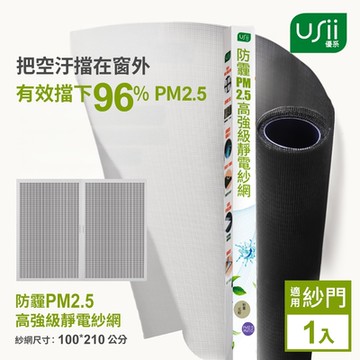 Usii 防霾PM2.5高強級靜電紗網(門用)-100x210cm