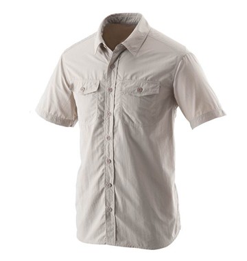 【【蘋果戶外】】荒野 W1210-83 白卡其 男 可調節抗UV素面長袖襯衫 不黏膩休閒襯衫 輕薄 透氣 快乾 襯衫外套 防曬外套 團體服裝 WildLand