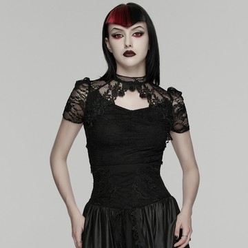 異教徒玫瑰園蕾絲泡泡袖上衣