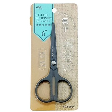 力大 NO.60065 風格文書剪 (6吋) (黑氟塗層 不沾膠)【APP滿額下單10%點數(單一帳號最高5000點)】1/31止