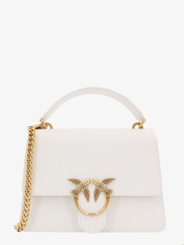 Leather handbag with love bird buckle - PINKO - gender_Woman