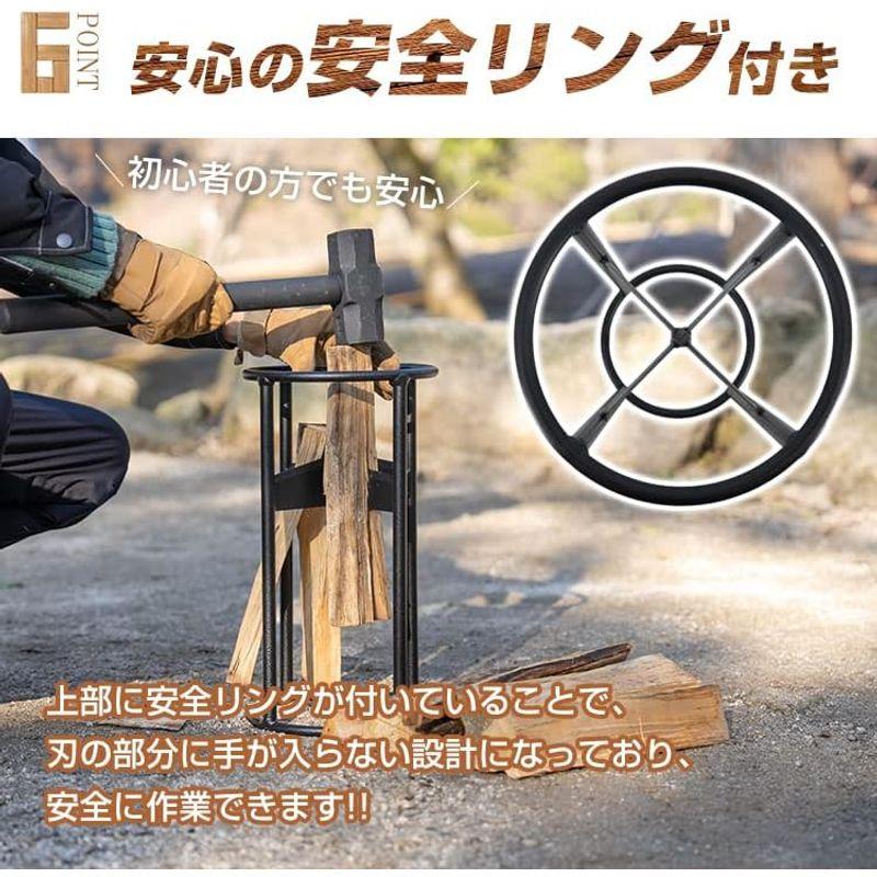 キャンプ用品 サンパーシー 薪割り台 ハンマー付き ハンマーで叩くだけ 時短 焚き付け キャンプ アウトドア 焚き火 薪ストーブ