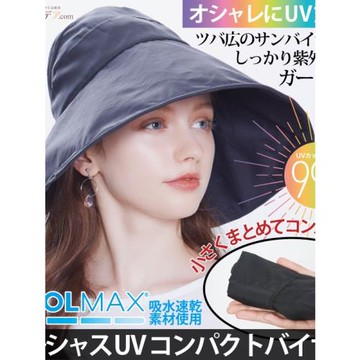 日本Cogit百搭大帽檐防曬帽露頂遮陽帽小臉帽防UV99%防水空頂帽