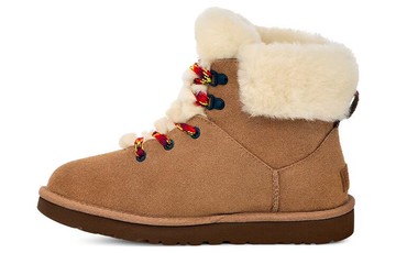 WMNS UGG CLASSIC MINI ALPINE LACE BROWN