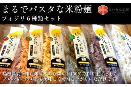 まるでパスタな米粉麺 フィジリ6種類セット