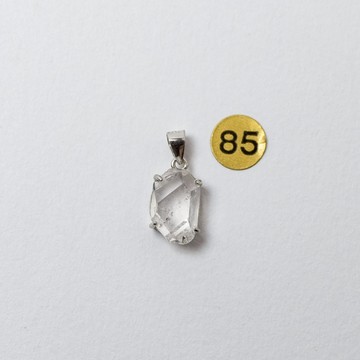 全脈輪調頻 |赫基蒙 閃靈鑽 雙尖水晶 脈輪調頻 高頻水晶 天然石項鍊 925純銀 4AA17-85