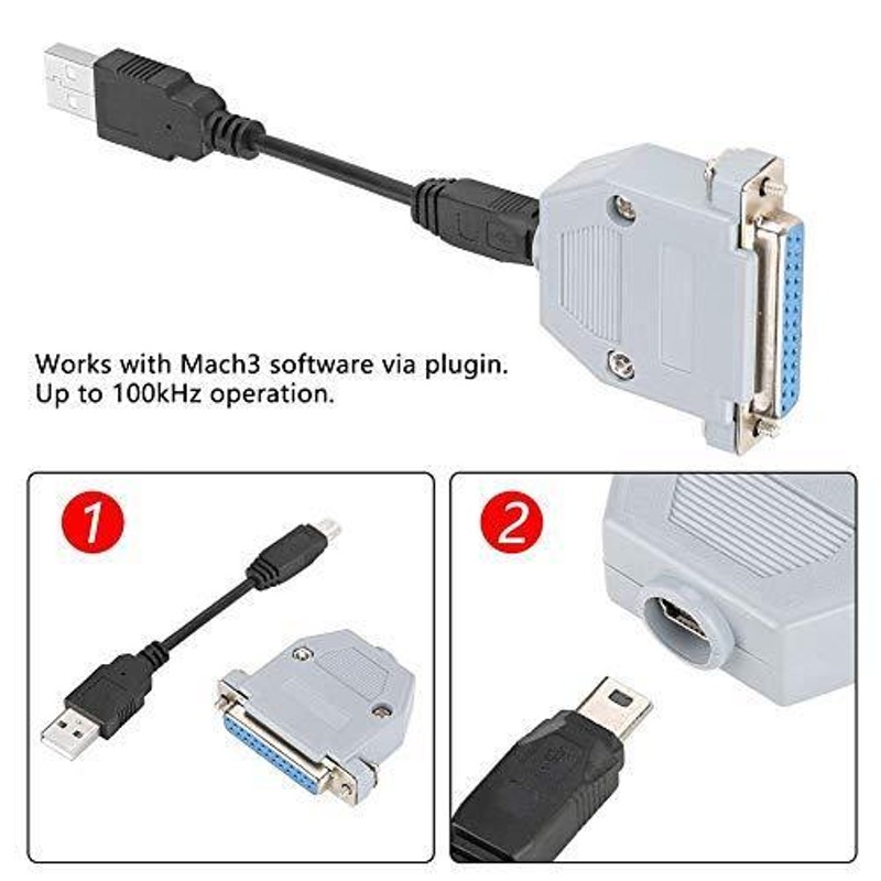 Mach3 USBパラレルアダプター USB - パラレル変換ケーブル 12cm USB