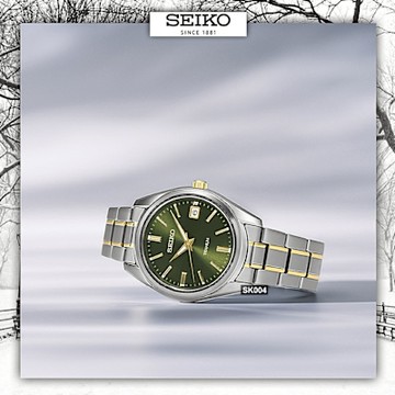 SEIKO 精工 預CS系列/鈦金屬深綠面石英錶40㎜ SK004(SUR377P1/6N52-00B0G)
