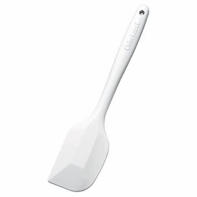 タイガークラウン へら・スパチュラ 白 57×264×14mm ウィズ シリコーンゴムヘラ 大 シリコーンゴム、芯棒:ステンレス鋼 日本製 1610