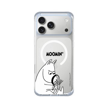 iPhone 17 Pro Max ClearX (MagSafe 兼容) 冰透藍 - Moomin - 頭髮分岔了嗎？