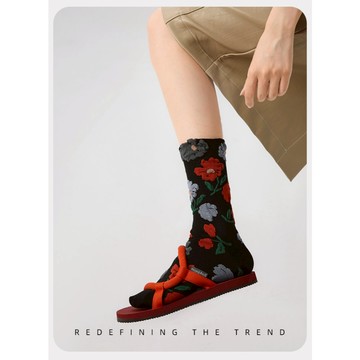 【AK】復古潮流中筒襪 精梳棉質感襪 古著文青風 休閒配件