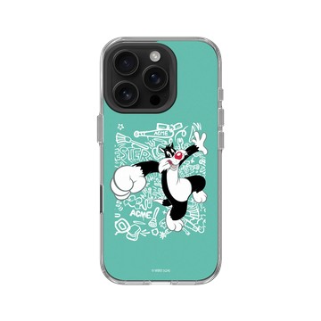 iPhone 16 Pro Clear Case（相機按鈕） 透明 - 樂一通 Looney Tunes - 亂花系列-傻大貓
