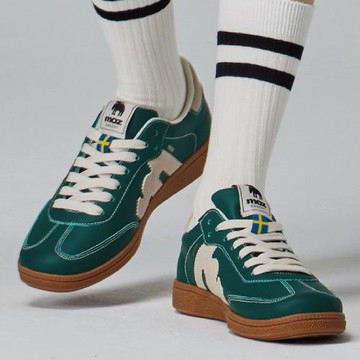 moz 瑞典駝鹿 德訓鞋 (附鞋帶扣) 復古綠 經典復古