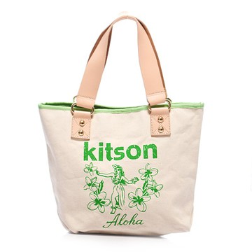kitson  夏威夷風真皮背帶托特包(M) GREEN