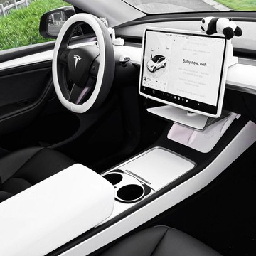 適用特斯拉Model3/Y中控貼膜面板貼屏幕保護套白色內飾改裝配丫
