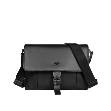 BRAUN BUFFEL 台灣總代理 瓦拉頓-B 橫式小斜背包-黑色/BF594-61-BK