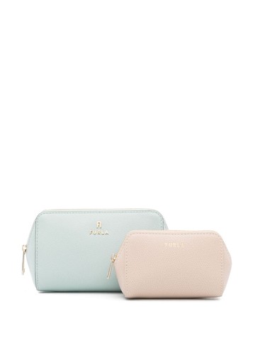 Furla - Camelia leather makeup bag - women - Leather/Polyester - One Size - Blue