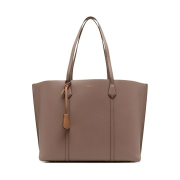 TORY BURCH PERRY TRIPLE-COMPARTMENT 托特包 CLAM SHELL 米白色女款包包