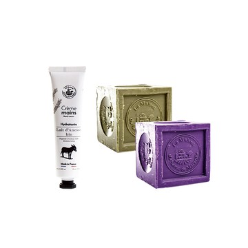 【Pick & Go馬上送】｜純淨南法洗護禮盒(馬賽皂300gX2+滋潤護手霜30ml)