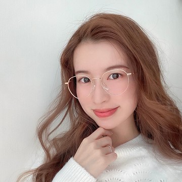 【香港品牌】Eli 玫瑰金圓框UV400濾藍光平光眼鏡 - 香港原創