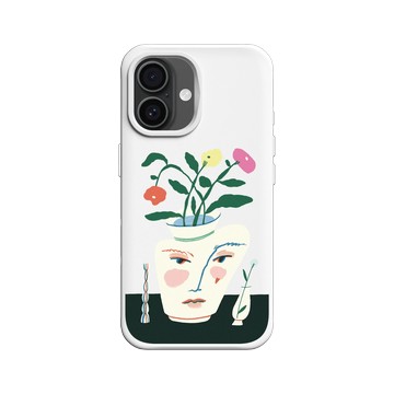 iPhone 16 SolidX 白 - Livia Fălcaru - 花瓶有張臉