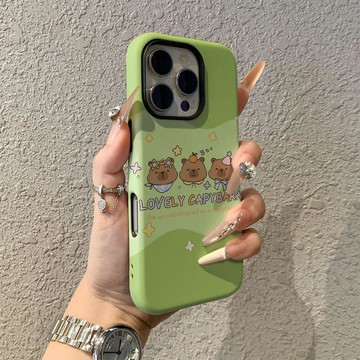 卡皮巴拉蘋果17promax手機殼iPhone16pro卡通15pro女13可愛14新