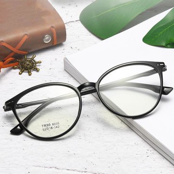 新款 時尚TR90眼鏡框圓形眼鏡架 可配近視