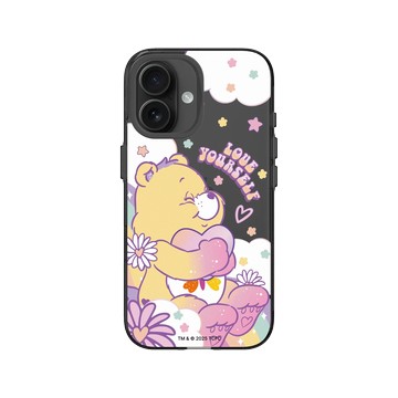 iPhone 16 Clear (相機按鈕) 酷墨灰 - Care Bears - Love Yourself