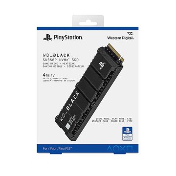 PS5專用 WD Black SN850P 4TB M.2 2280 PCIe 4.0 NVMe SSD 固態硬碟 獨家散熱片