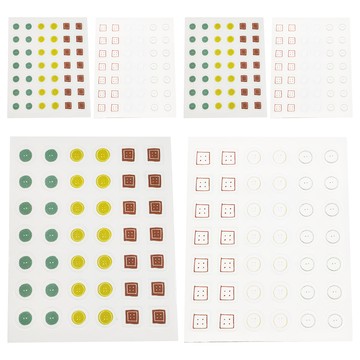 NOTE FOR 手帳裝飾貼紙 4張  點彩紐扣  3組