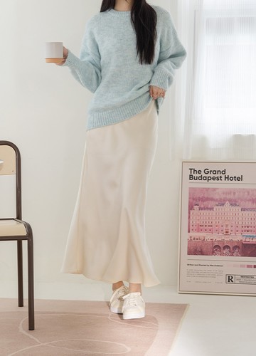 高級感緞面長裙