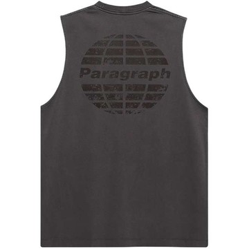 【PARAGRAPH】26SS NO.100 BASIC LOGO SLEEVELESS 寬肩背心 (碳灰色)