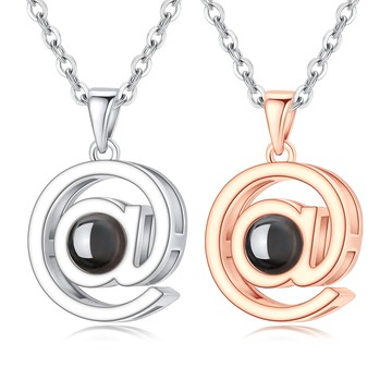 純銀項鍊．投影．情侶｜專屬的愛．100句