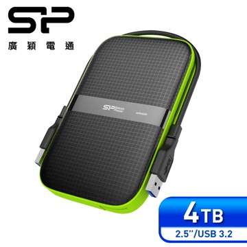 SP 廣穎 Armor A60 4TB 2.5吋 軍規防震行動硬碟 綠(SP040TBPHDA60S3K)