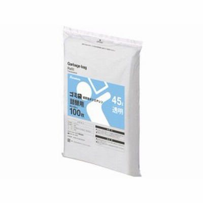 詰替用ゴミ袋 透明 45L 100枚 Forestway FRW669139
