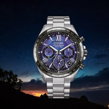 CITIZEN 星辰錶 ATTESA UNITE with BLUE 系列 GPS衛星對時 男錶 手錶 聖誕節 禮物-CC4075-50L