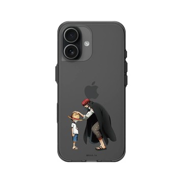 iPhone 17 Clear (相機按鈕) 酷墨灰 - 航海王 One Piece - 魯夫和紅髮傑克