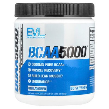 EVLution Nutrition, BCAA5000，原味，10.58 盎司（300 克）