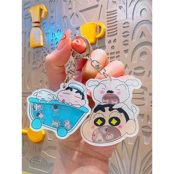 卡通小新網紅搖搖樂鑰匙扣掛件背包小禮品飾品汽車鑰匙鏈掛飾公仔