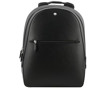 MONT BLANC Sartorial 匠心系列防刮皮革小型後背包(黑色)