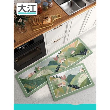 大江地墊家用廚房專用防滑加厚可擦免洗腳墊耐磨防水防潮飯店地毯