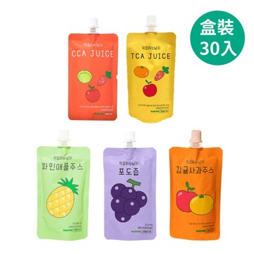 韓國 JOOGURU榨汁達人 果汁100ml-30入盒裝(多款可選)韓國製造 寶寶果汁 非濃縮還原