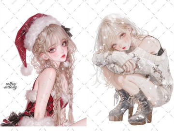 original sticker no.7645 人物貼紙 原創貼紙 人物貼紙 女孩貼紙 原創人物貼紙